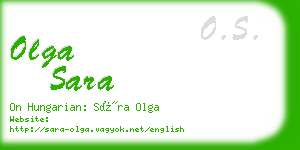 olga sara business card